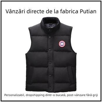 2025 Vestă de iarnă pentru bărbați, călduroasă, fără mâneci, cu buzunare diagonale