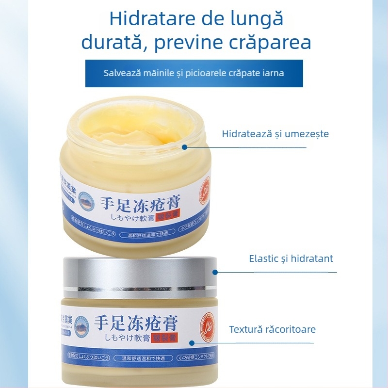 Cremă pentru piele crăpată a mâinilor și picioarelor, cu ulei de șarpe și ulei de cal; cremă pentru mâini; cremă pentru călcâie; cremă împotriva degerăturilor