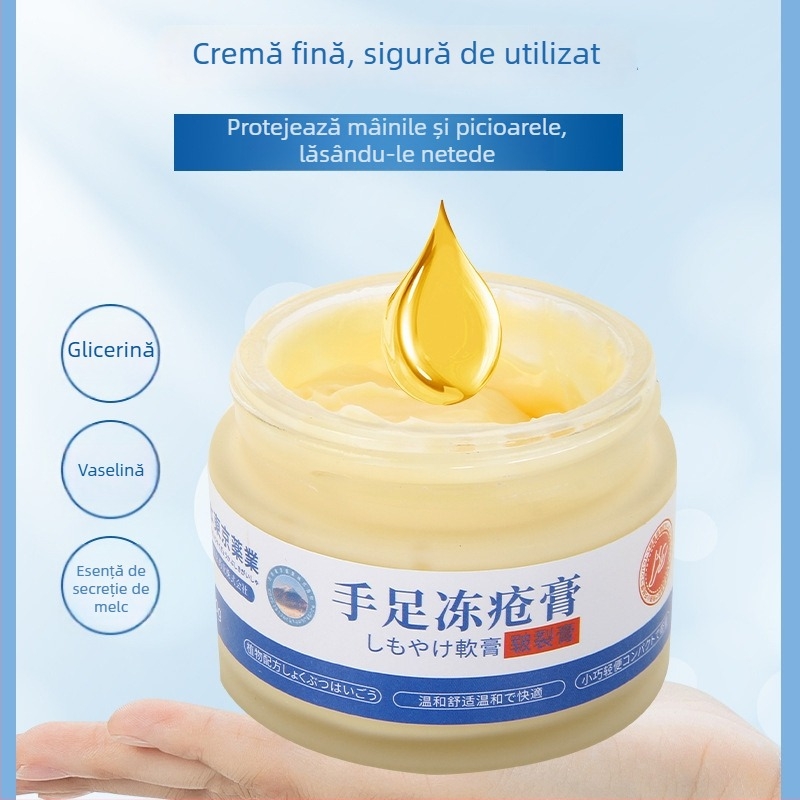 Cremă pentru piele crăpată a mâinilor și picioarelor, cu ulei de șarpe și ulei de cal; cremă pentru mâini; cremă pentru călcâie; cremă împotriva degerăturilor