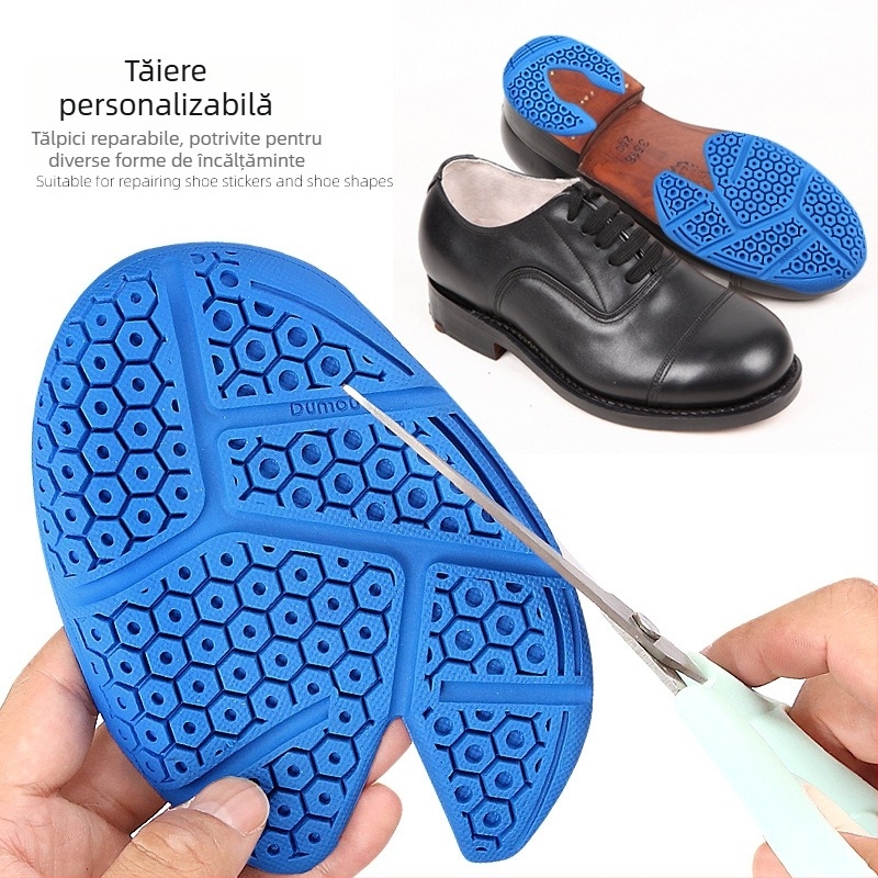 Patch DIY pentru talpă din cauciuc cu textură fagure pentru pantofi de badminton – anti-derapant la călcâi