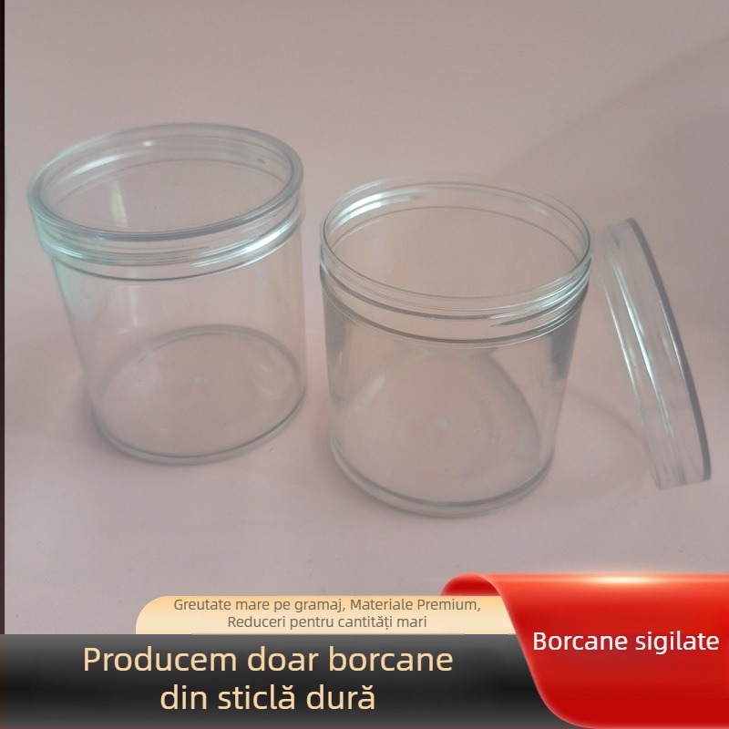 Recipient din plastic transparent, dur, cu design PET, potrivit pentru biscuiți, semințe prăjite și ceai parfumat