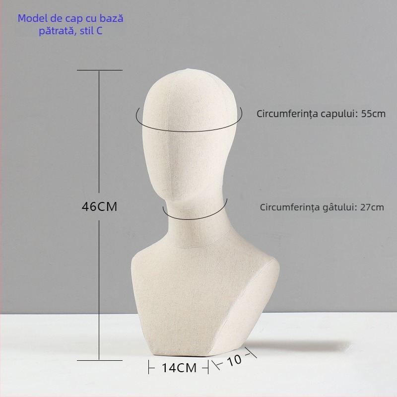 Figurină de afișaj pentru pălării, eșarfe și peruci