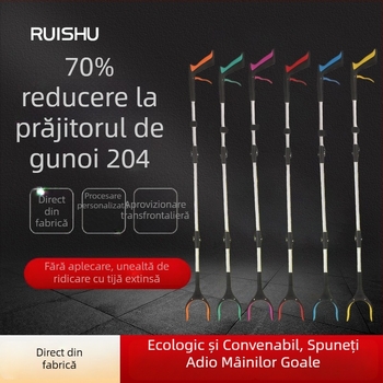 Prindător pentru gunoi din aliaj de aluminiu, cu tijă extensibilă, pentru ridicare ușoară