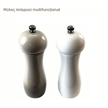 Măcinător ceramic pentru piper, 6 inch, mecanism manual pentru piper Sichuan și sare de mare, recipient stilat de condimente pentru grătar