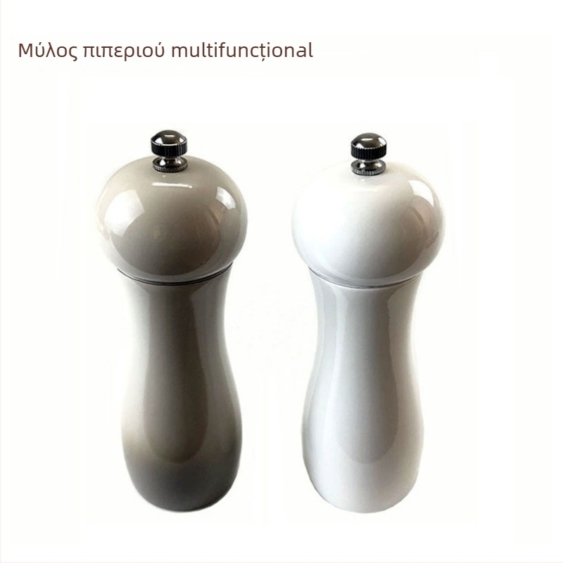 Măcinător ceramic pentru piper, 6 inch, mecanism manual pentru piper Sichuan și sare de mare, recipient stilat de condimente pentru grătar