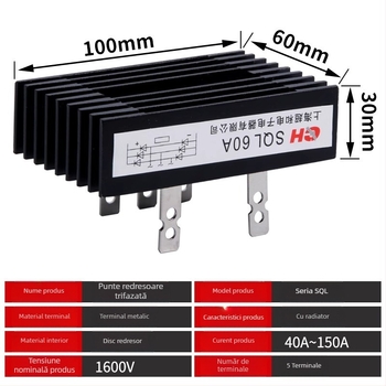 CHKL SQL100A1000V Punte redresoare trifazate, SQL100A(100×60)