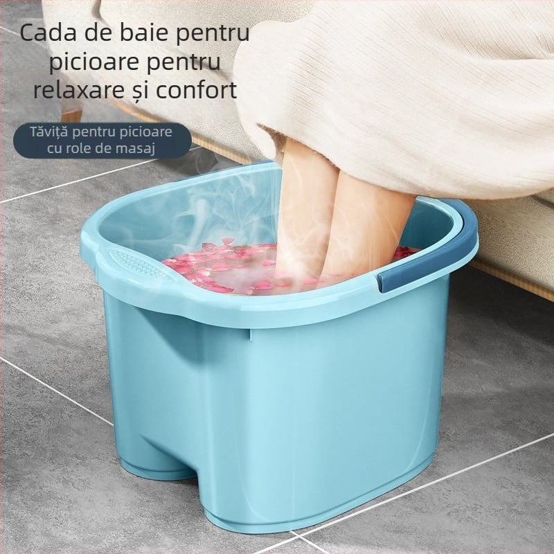 Găleată izolată pentru baie a picioarelor, cadă de masaj din plastic până la genunchi, pentru uz casnic
