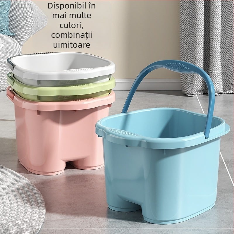 Găleată izolată pentru baie a picioarelor, cadă de masaj din plastic până la genunchi, pentru uz casnic