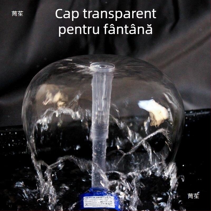 Fântână cu ciupercă pentru iaz decorativ, stil rockery, cu pompă submersibilă mică, duză din plastic și element de apă pentru acvariu Bonsai