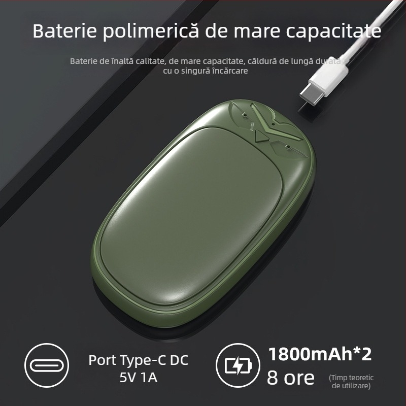 Încălzitor de mâini reîncărcabil, portabil, cu temperatură înaltă, rezistent la explozii, design magnetic detașabil, pentru iarnă