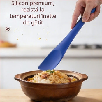 Spatulă de silicon integrată pentru bucătărie – pentru coacere, amestecarea cremei de tort, rezistentă la temperaturi înalte
