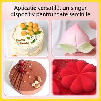 Aerograf electric pentru colorarea produselor de patiserie, prăjituri, paste și chifle cu flori de piersic