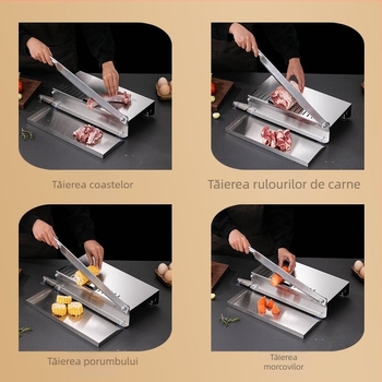 Feliator de carne din oțel inoxidabil pentru rulouri de vită și miel, tăietor multifuncțional pentru carne și oase, uz casnic
