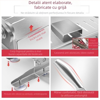Feliator de carne din oțel inoxidabil pentru rulouri de vită și miel, tăietor multifuncțional pentru carne și oase, uz casnic