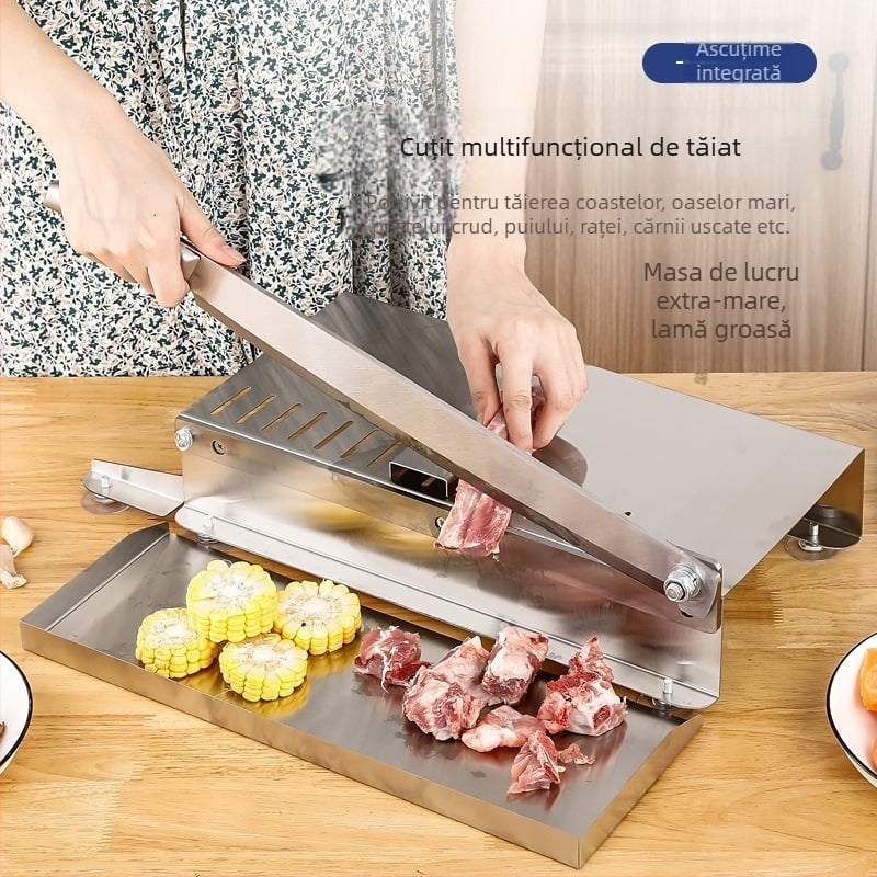Feliator de carne din oțel inoxidabil pentru rulouri de vită și miel, tăietor multifuncțional pentru carne și oase, uz casnic