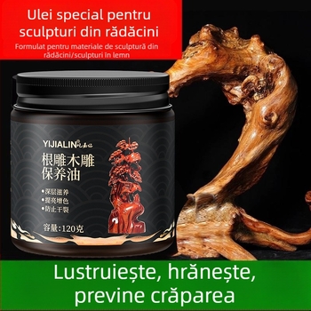 Ulei de întreținere pentru rădăcini sculptate și lemn; îngrijire mahagon; lustruire și ceară pentru opere din lemn; ulei de lustru pentru jad.