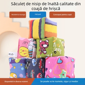 Joc de aruncat saci cu nisip din pânză groasă, jucărie handmade pentru copii de grădiniță și gimnaziu