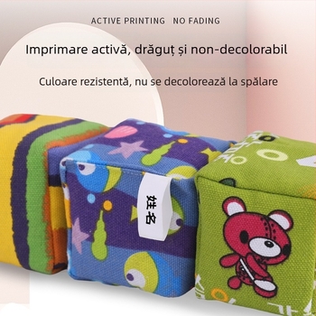 Joc de aruncat saci cu nisip din pânză groasă, jucărie handmade pentru copii de grădiniță și gimnaziu