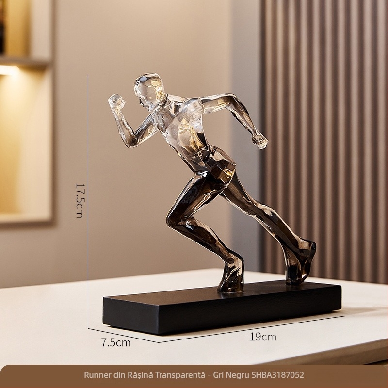 Figurină de artă modernă originală – alergător pentru living, hol și birou, decor