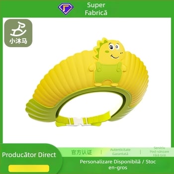 Șapcă de baie pentru bebeluși, impermeabilă, protecție pentru urechi, reglabilă