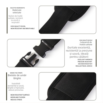 Curea de umăr reglabilă pentru depozitarea scaunului de plajă și curea de umăr pentru bicicletă pliabilă, accesoriu negru pentru curea de umăr la trotină
