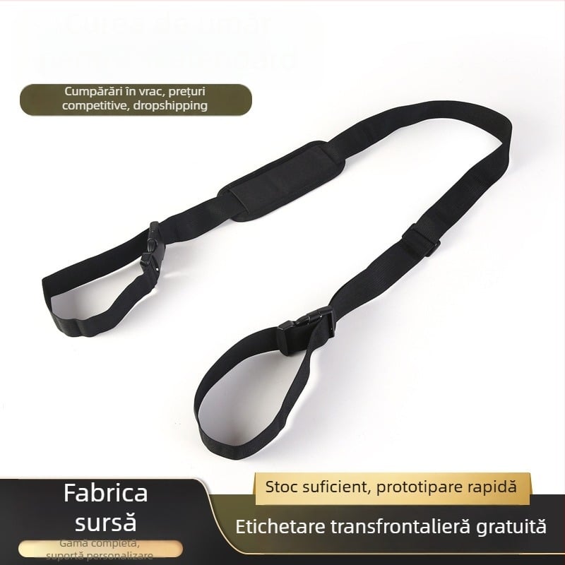 Curea de umăr reglabilă pentru depozitarea scaunului de plajă și curea de umăr pentru bicicletă pliabilă, accesoriu negru pentru curea de umăr la trotină