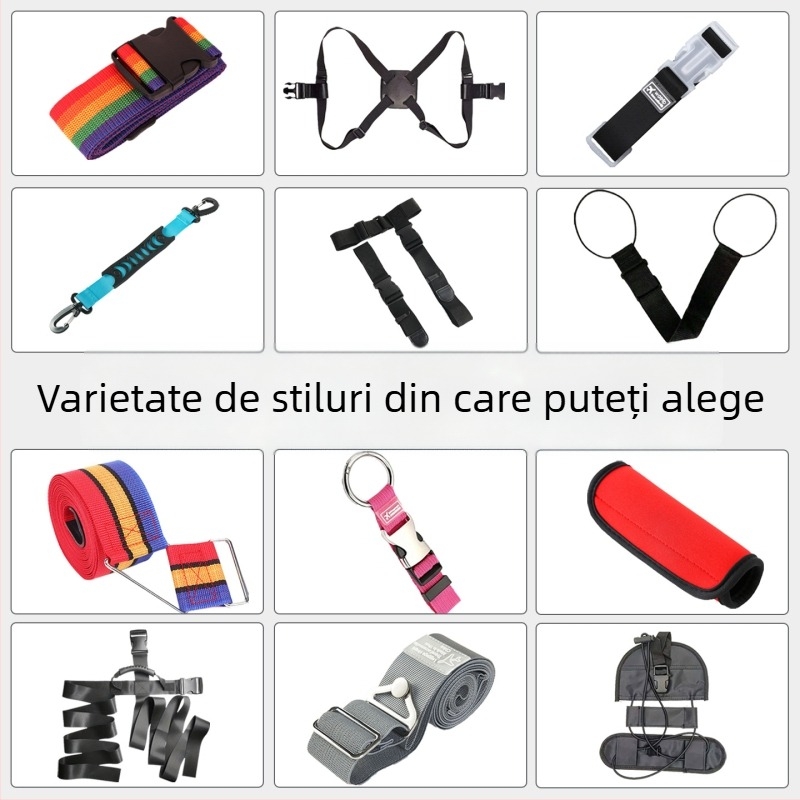 Curea de umăr reglabilă pentru depozitarea scaunului de plajă și curea de umăr pentru bicicletă pliabilă, accesoriu negru pentru curea de umăr la trotină