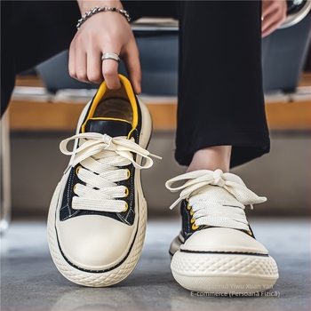 Pantofi sport din canvas pentru vară, sneakers casual unice, cu vârf lat și talpă groasă