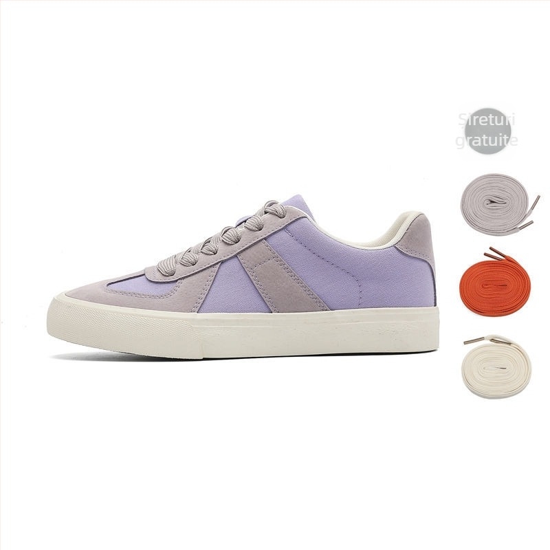 Adidași din pânză pentru bărbați, negri, stil casual de bază, șireturi, talpă plată, toamnă 2025
