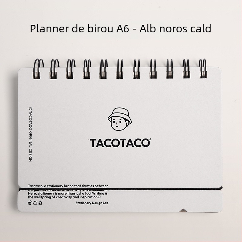 Maihe Tacotaco planner zilnic cu spirală și notebook