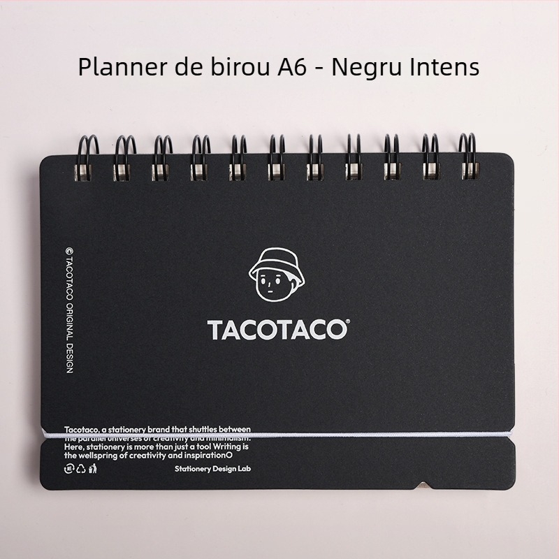 Maihe Tacotaco planner zilnic cu spirală și notebook