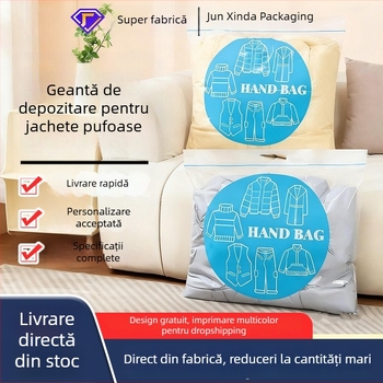 Geantă de depozitare pentru geacă cu puf, husă specială de organizare a hainelor, geantă de compresie pentru călătorii, portabilă