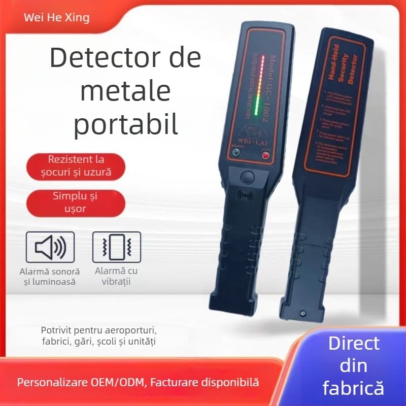 GC-1002 Detector portabil de metale, cu sensibilitate înaltă – scanner de securitate