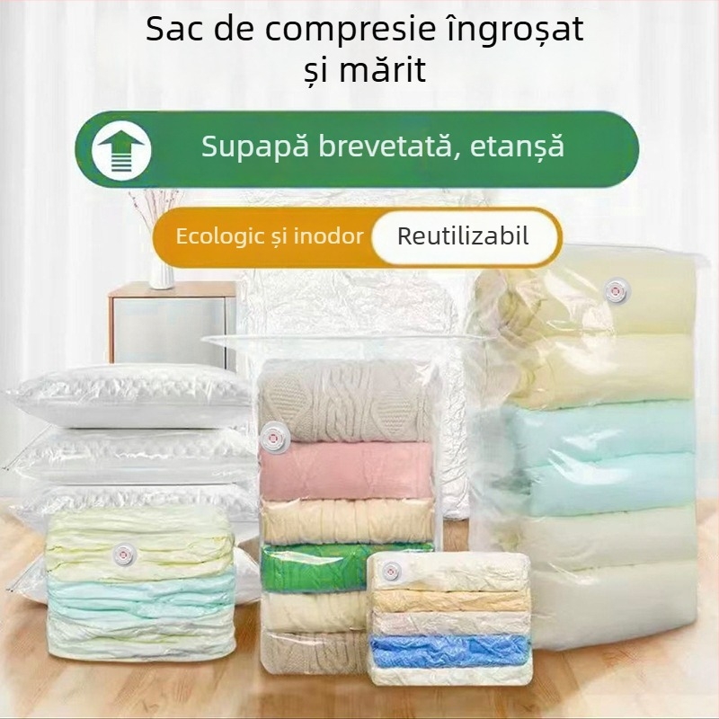 Geantă de depozitare vacuum 3D pentru pilote sezoniere, pături și jachete cu puf – groasă, protecție împotriva prafului