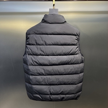 Vestă din puf de rață alb, în trei culori, guler în stand, croială slim, scurt, unisex, 2025, M-brand