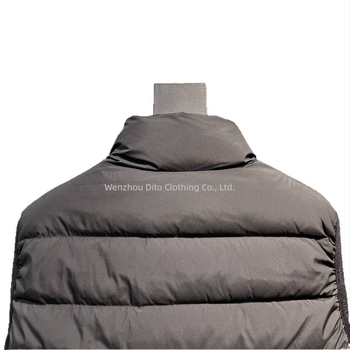 Vestă din puf de rață alb, în trei culori, guler în stand, croială slim, scurt, unisex, 2025, M-brand