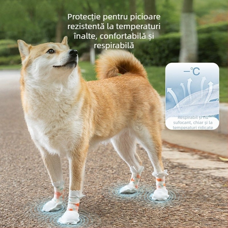 Protecții de labe pentru câini, de unică folosință, antiderapante, impermeabile și rezistente la uzură, pentru ieșiri în aer liber, pentru câini mici și de talie medie