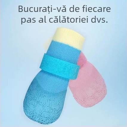 Pantofi pentru câini de exterior, talpă moale, antiderapant, impermeabili, durabili, respirabili și rezistenți la murdărie