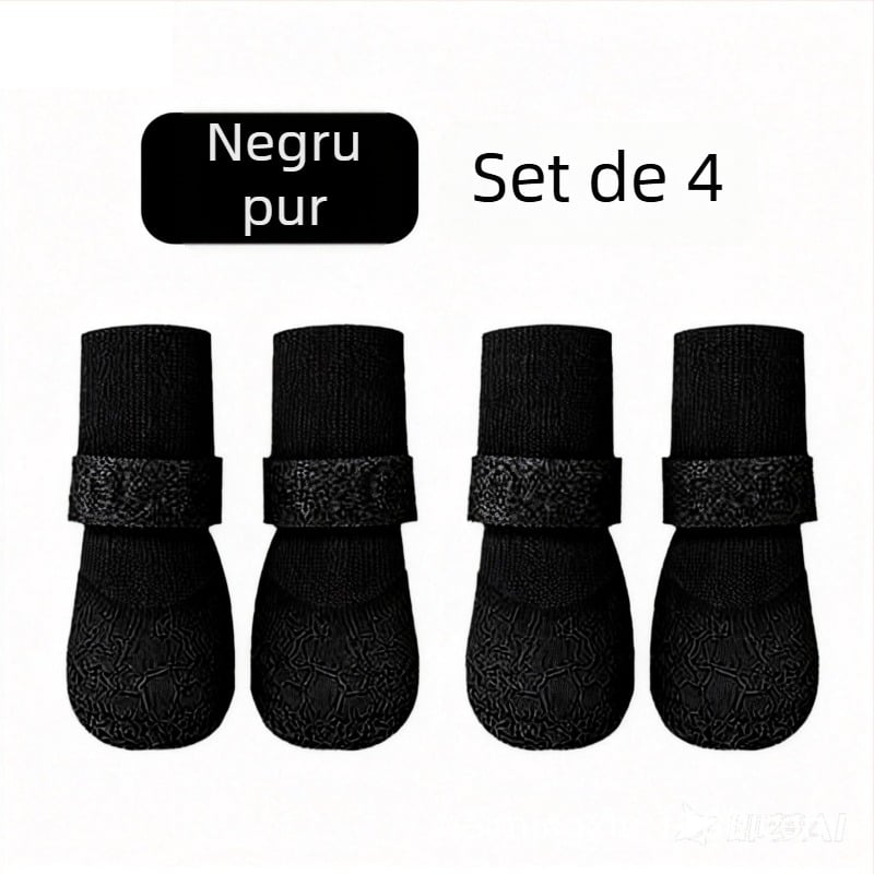 Pantofi pentru câini de exterior, talpă moale, antiderapant, impermeabili, durabili, respirabili și rezistenți la murdărie