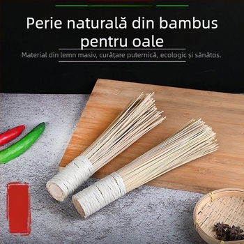 Perie de curățare a oalelor din bambus, țesătură împletită