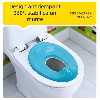 Capac de toaletă pentru copii, antiderapant, din plastic – roșu și albastru deschis