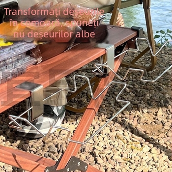 Raft de depozitare din oțel inoxidabil pentru camping, ecologic, potrivit pentru deșeuri de bucătărie, suspensibil, cu mare capacitate pentru standuri în aer liber