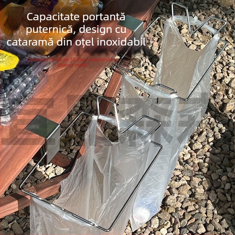 Raft de depozitare din oțel inoxidabil pentru camping, ecologic, potrivit pentru deșeuri de bucătărie, suspensibil, cu mare capacitate pentru standuri în aer liber