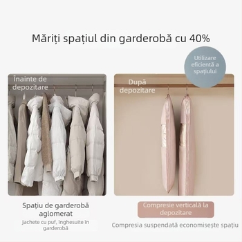 Sac de depozitare pentru geacă de puf, protecție împotriva umezelii, husă anti-praf pentru haine sezoniere