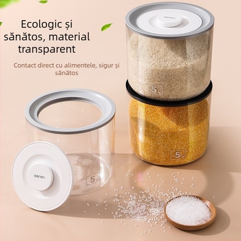 Recipient de orez sigilat, protecție împotriva umezelii și insectelor, plastic, bucătărie, 5L+