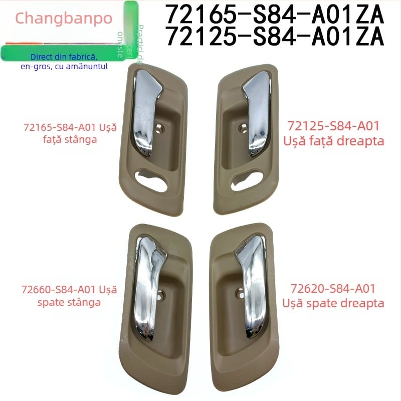 Mâner interior ușă pentru Honda Accord 1998-2002 (Coduri de piesă 72165-S84-A00, 72125-S84-A01)