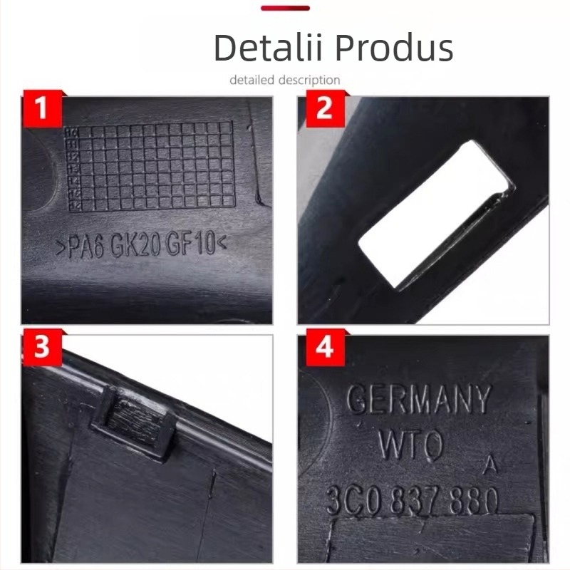 Capac de mâner exterior al ușii și capac de cheie pentru Volkswagen CC/Magotan B7, 3C0837879/3C0837880