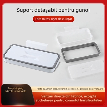 Attach-A-Trash suport pentru sacoșe de gunoi, montat pe ușa dulapului, suspensie, 3 etaje, ABS, organizare bucătărie