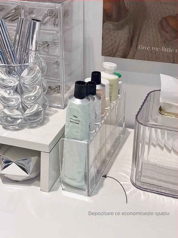 Organizator de birou pentru creme de mâini, cu mai multe compartimente, capacitate mare pentru cosmetice și îngrijire a pielii
