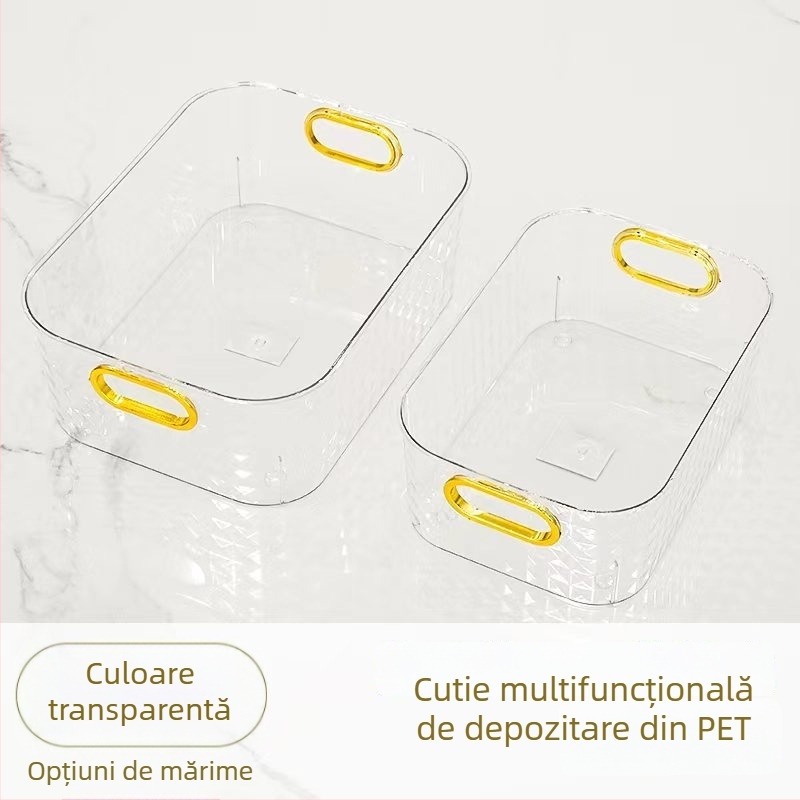 Cutie de depozitare pentru cosmetică cu model diamant, organizator de birou și bucătărie, coș pentru gustări și obiecte mici, recipient din plastic pentru uz casnic